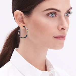 J. Crew tortoise hoop earrings